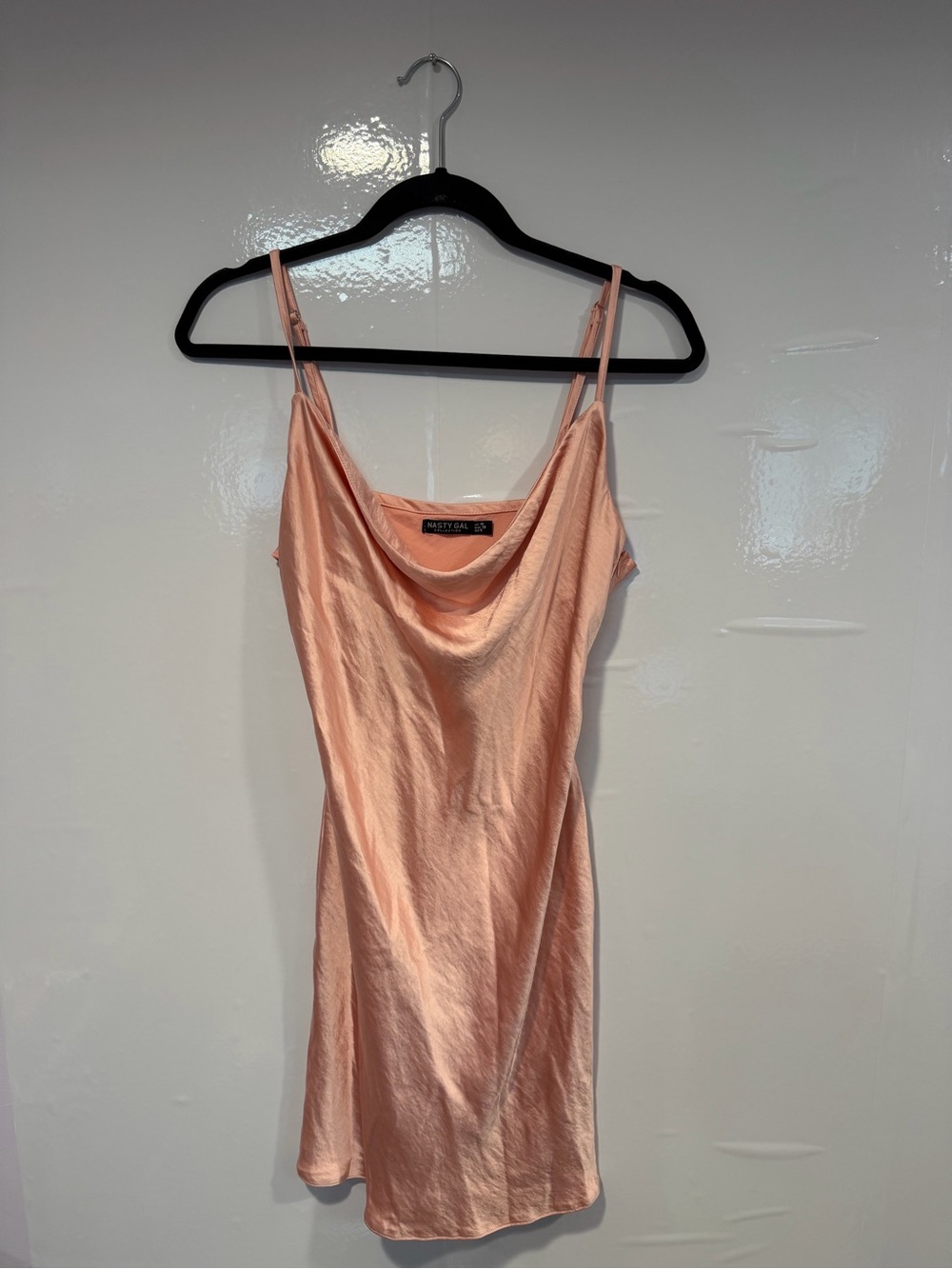 Silky‎ Peach Nasty Gal Slip Dress
